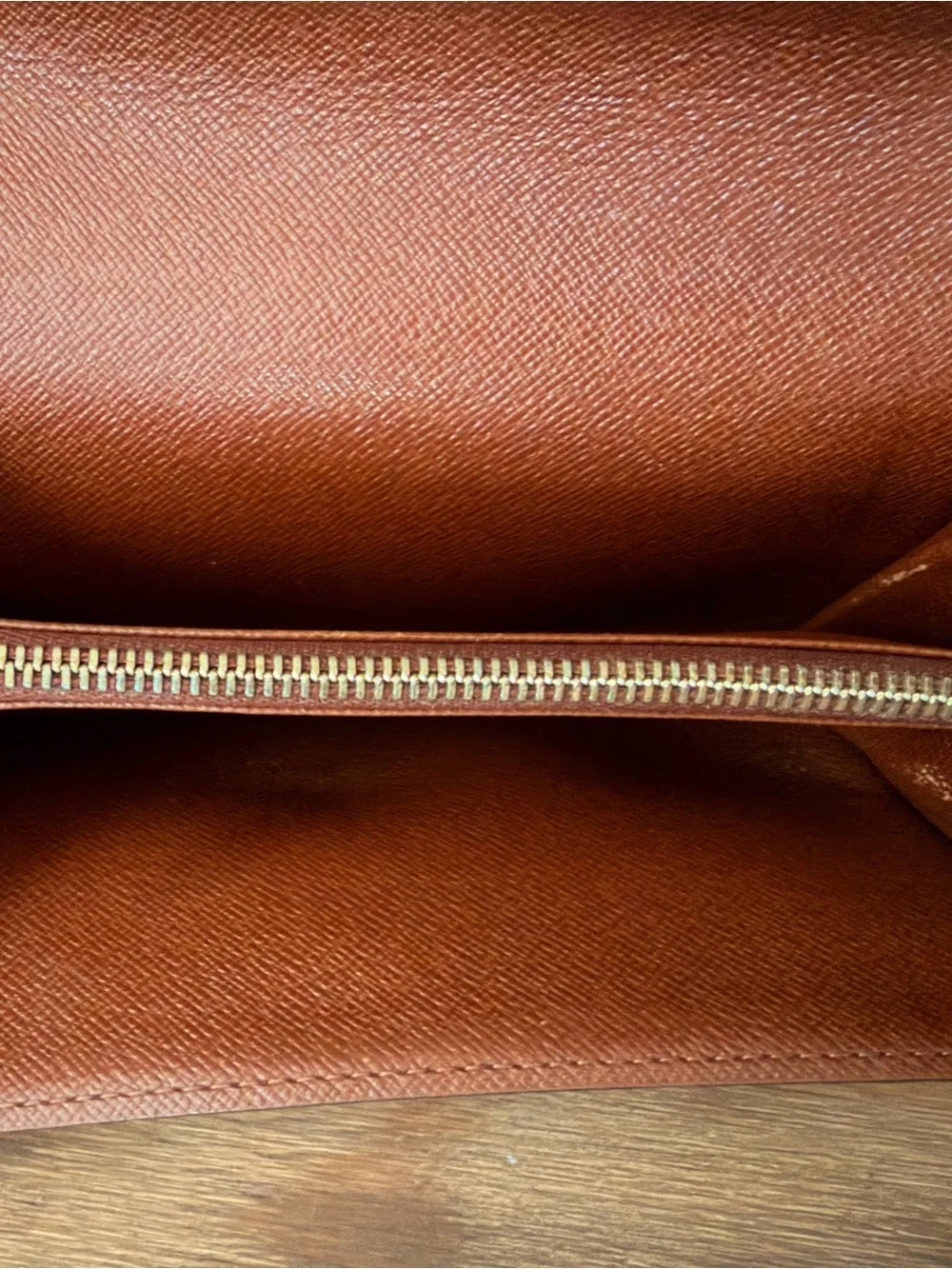 Louis Vuitton Monogram Continental Wallet in Dark Brown with Gold Snap